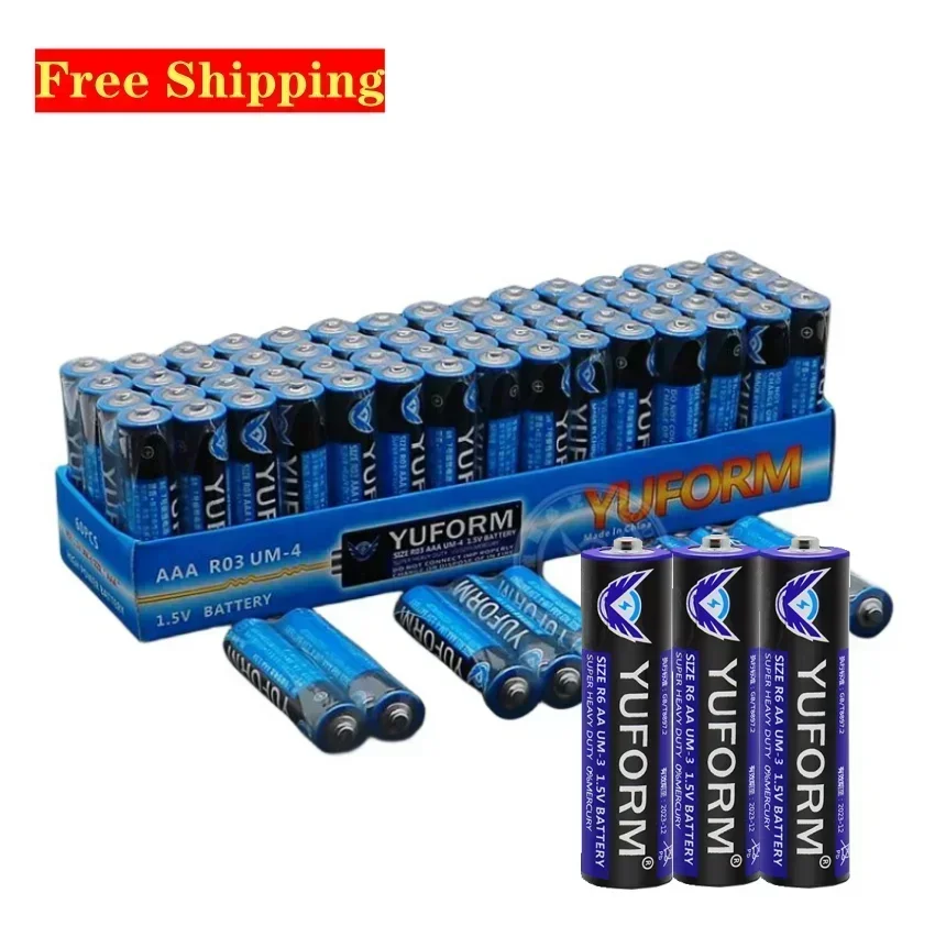 AA Battery 1.5V AAA Disposable Alkaline Dry Battery for LED Light Toys Mp3 CameraFlashShaverCDPlayerWireless Mouse