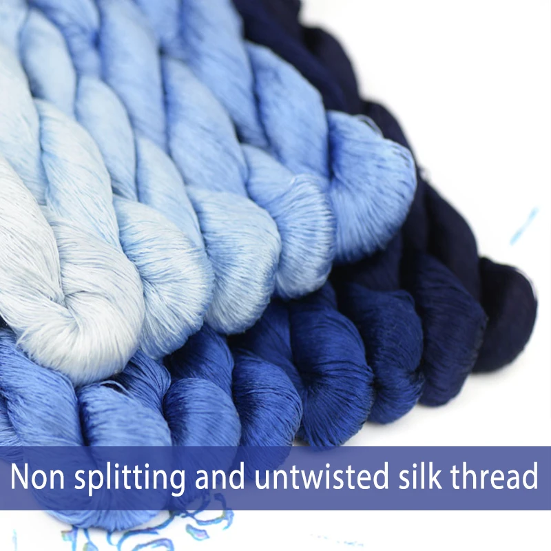 20 Non splitting and untwisted mulberry silk thread, specially designed for hand made velvet flowers