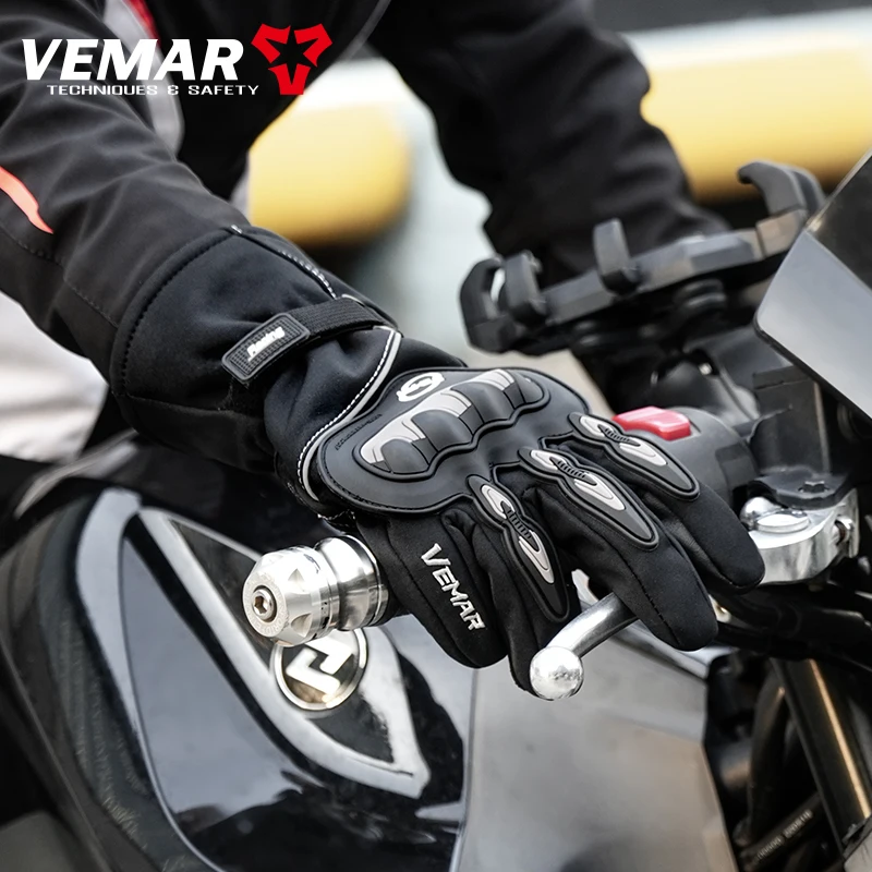 Girl Women Winter Motorcycle Gloves Classic Men Comfortable Waterproof Warm Windproof Anti-Fall City Riding Motocross Gloves