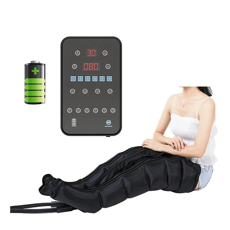 

5000mAh Rechargeable Air Compression Foot Leg Massager Sequential Compression Device Recovery Boots Blood Circulation Machine