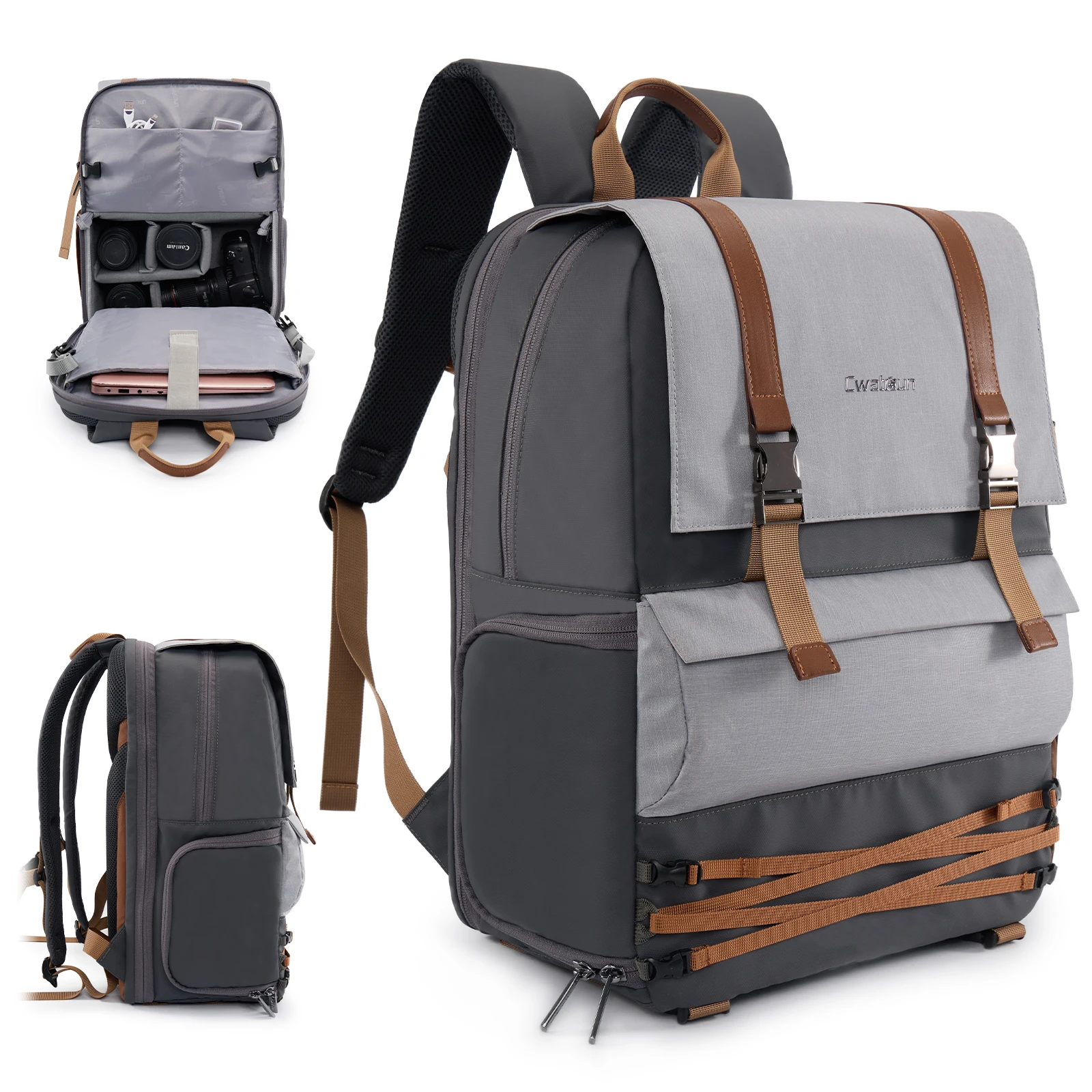 حقيبة ظهر كاميرا متعددة الوظائف مقاومة للماء ، حقيبة تصوير للسفر ، حقيبة كاميرا لكانون ، نيكون ، سوني ، SLR ، DSLR