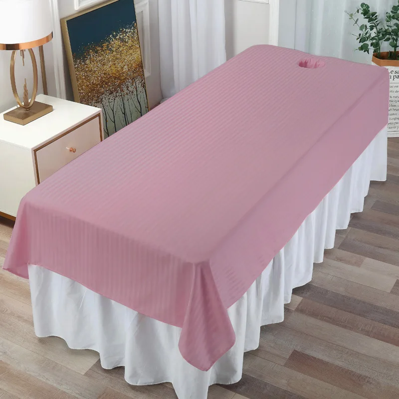 Lençol Beleza com Buraco Respirável, Lençóis Cosméticos do Salão, Tratamento de Massagem, 5 Cores Folhas Macias, SPA Bed Table Cover