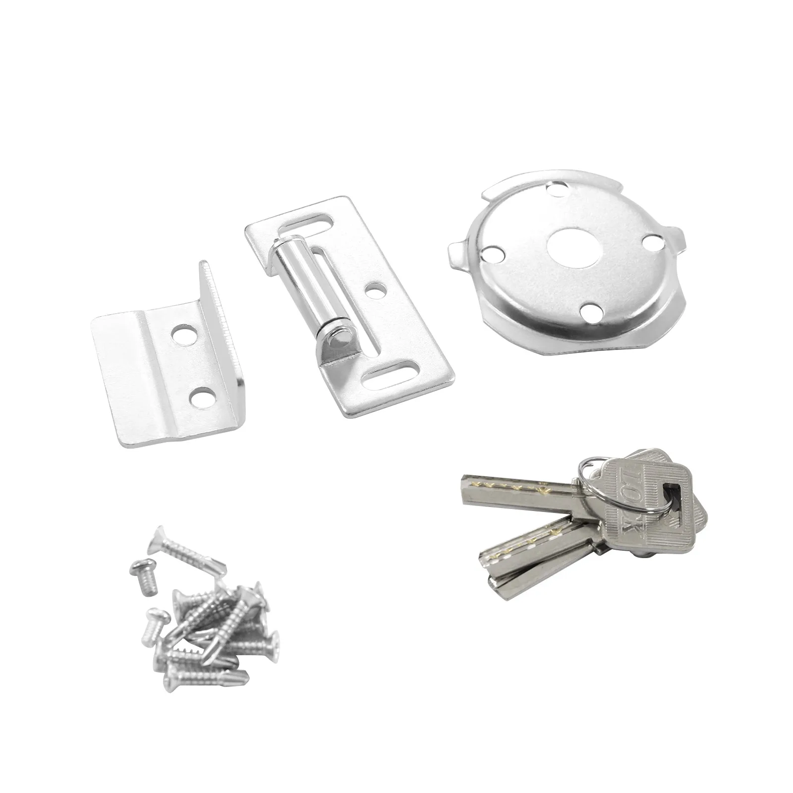 Perangkat Keluar Panic Bar Perak, Kunci Tanggam, Batang Dorong untuk Pintu Keluar & Tuas Keluar dengan Kunci Diterapkan pada Semua Jenis Pintu Interior