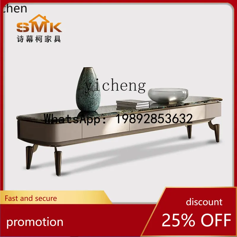 

HT sapphire TV cabinet luxury rock slab villa coffee table apartment paint natural marble