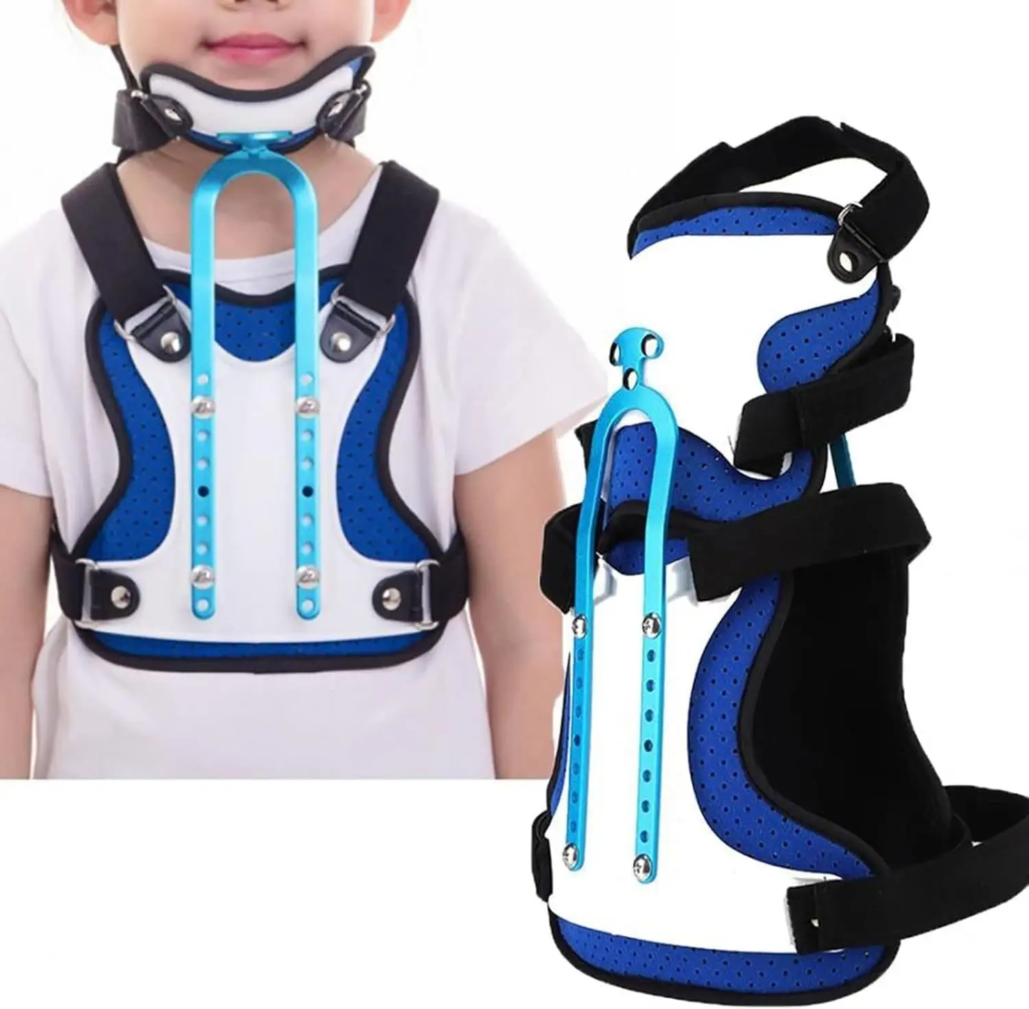 Children Neck Chest Support Correction Oblique Cervical Vertebra Spine Injury Protection During Fixed Head Crutch