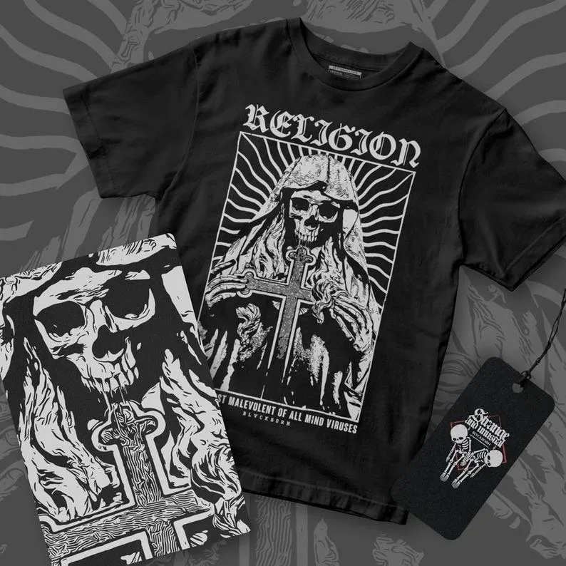 

Religion Is Virus cotton shirt All Size Unisex T-Shirt