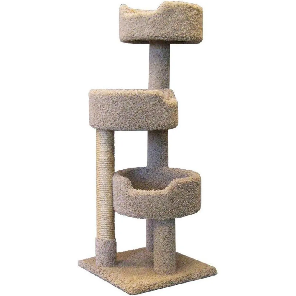 

Deluxe Cat Tower with spacious cat perches and scratching post for Large Cats