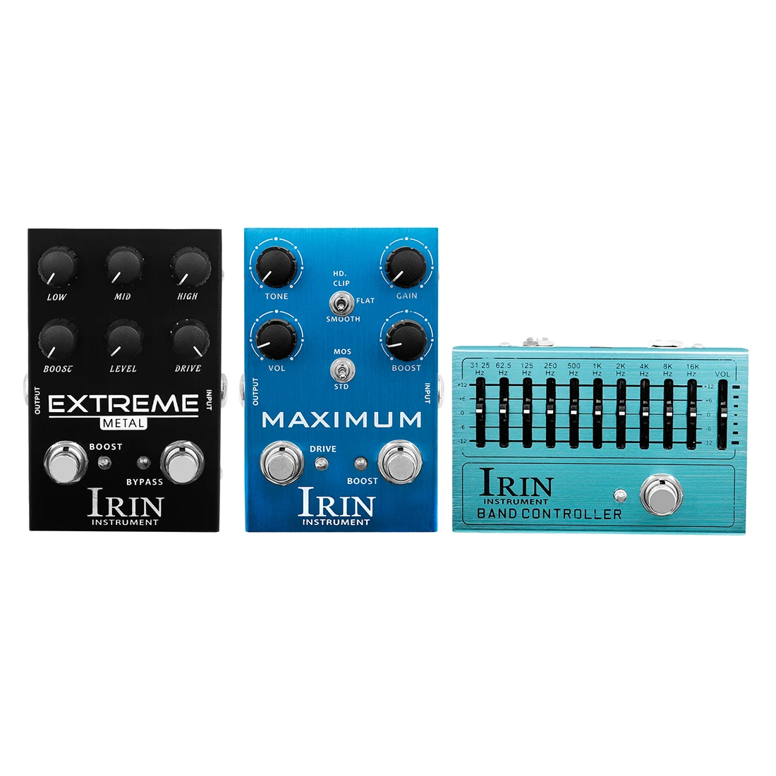 IRIN-Pedal de efeito guitarra, 10 bandas EQ, Overdrive, distorção, Delay, Compressor, Booster, coro, elétrico, baixo, True Bypass