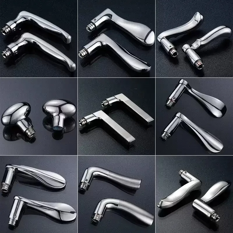 2Pcs/lot Stainless Steel 304  Locks Handle Fittings Bedroom Door Handle Universal Bathroom Modern Design Door Lock