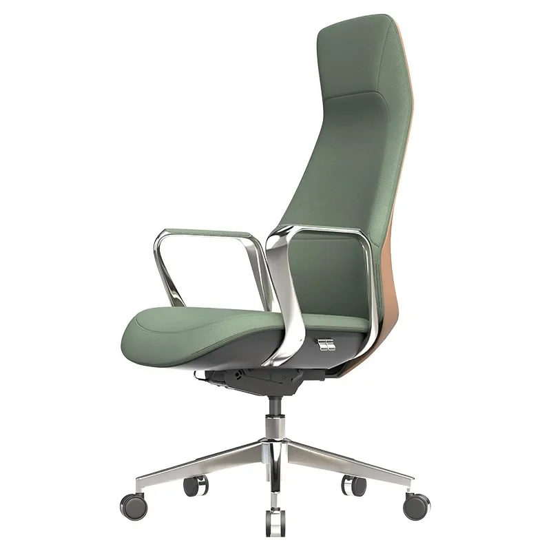 

Leather Computer Chair Ergonomic Chair Backrest Comfortable Boss Business Office Swivel Household Book Stool