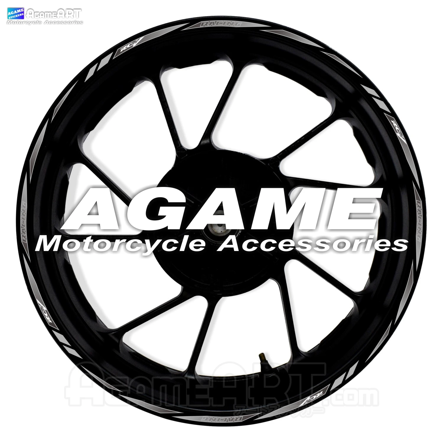 For RCV213 Motorcycle Wheel  Stickers Reflective 17inch Stripe Rim Inside of Hub Waterproof Decals Accessories