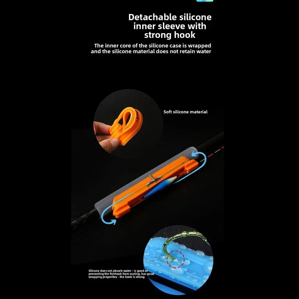 2pcs Random Color Fishing Tackle Pole Float Winder Winding Wrapped ID16-19mm Fishing Rod Winder Hand Pole Coiling Card