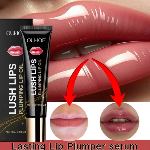 Aceite regordete de labios voluminizador al instante aumenta la elasticidad de los labios hidrata de larga duración brillo regordete de labios maquillaje de belleza Sexy