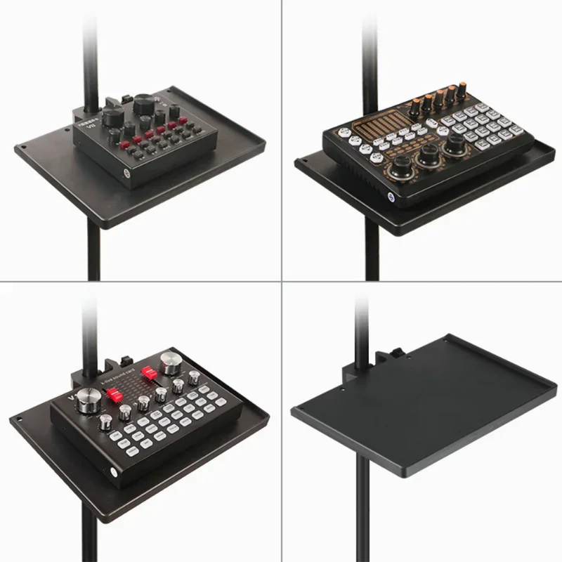 Universal Sound Card Tray Microphone Stand Clip Holder For Live Tripod Bracket Studio Recording Mic Accessories