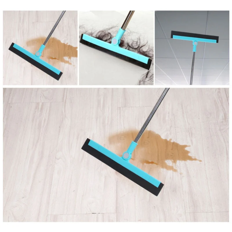 Silicone Scraper Broom 180 Degrees Rotatable Magic Wiper High Place Glass Wiper Floor Mop Household Bathroom Sweeping Water