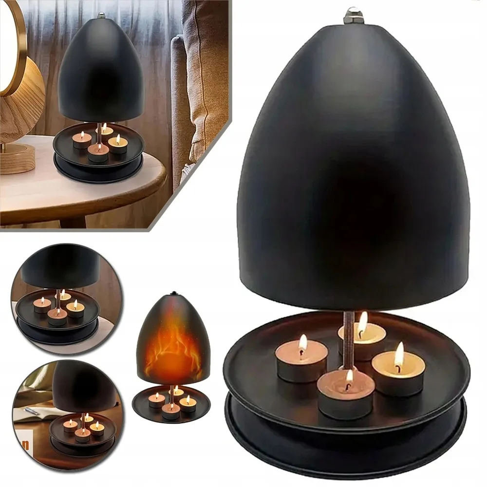 Riscaldatore per Candele, Riscaldatore per Candele in Metallo a Doppia Parete, Portacandele Riscaldante per Stanze, Uffici, Soggiorno, Camera da Letto e Studio