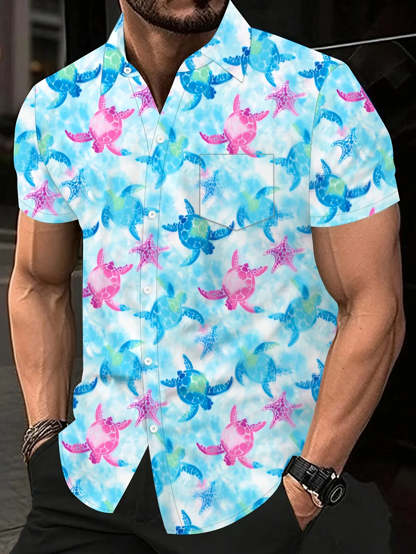 Summer Casual Men's Shirt 2026 Fashion Hawaiian Style Man Women Short Sleeve Beach Party Print Vacation Tops For Men