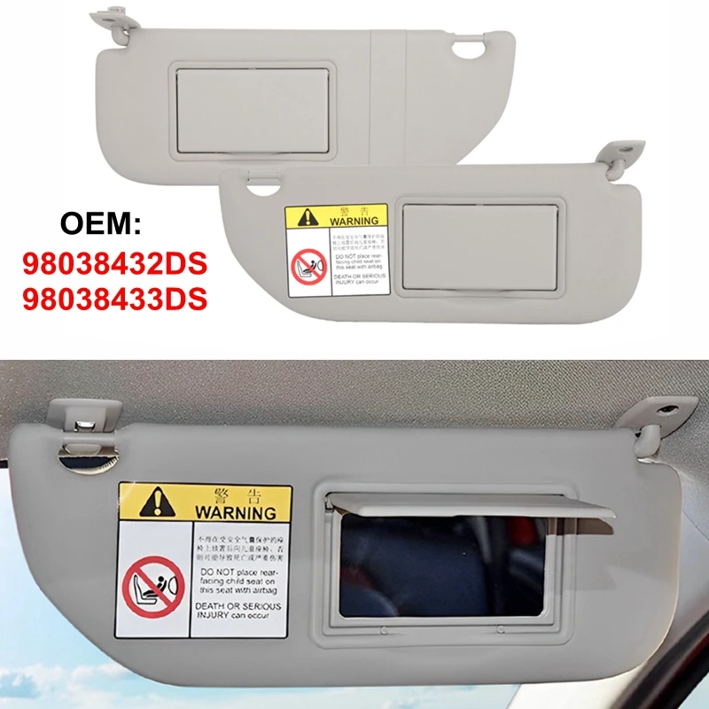 Sun Visor Assembly Left Right Side For Peugeot 301 Citroen C2 C3 Citroen Elysee 2014-2017 98038432DS 98038433DS Car Accessories