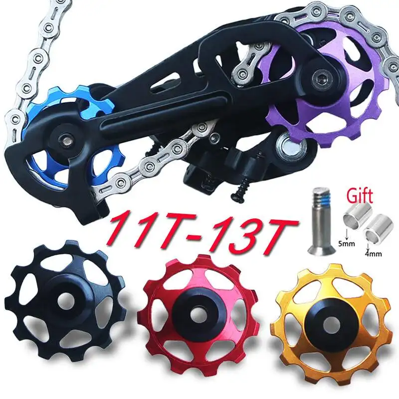 11T 13T Aluminium Guide MTB Metal Road Bike Pulley Rear Derailleur Bearing Jockey Wheel Rear Guide Wheel for Bicycle Part