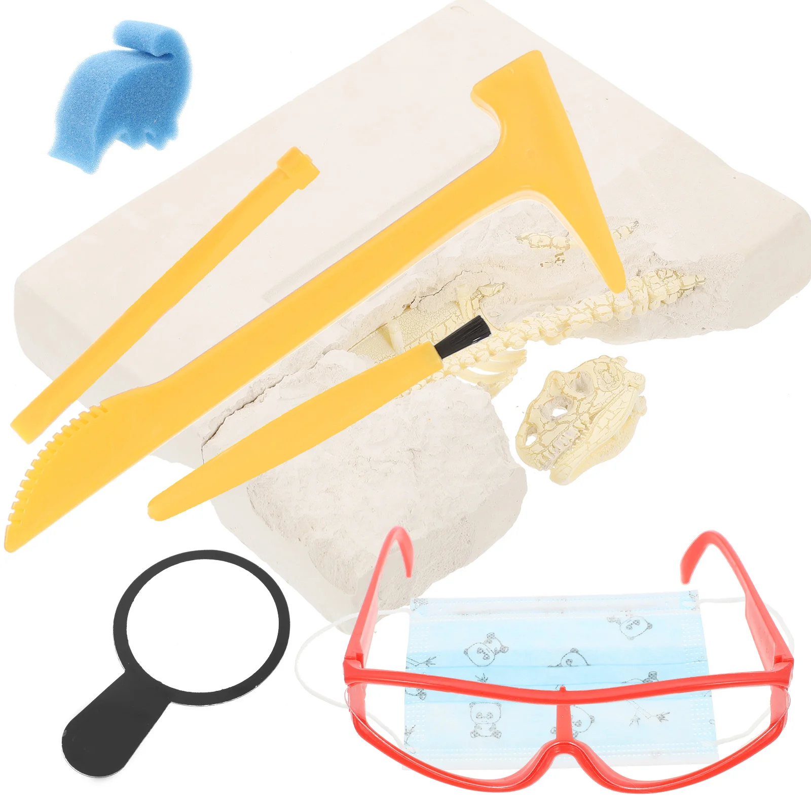 1 مجموعة ديناصور مجموعة الحفر ديناصور حفر مجموعة العلوم التعليمية تعلم كيت للأطفال لعبة الحفر #1