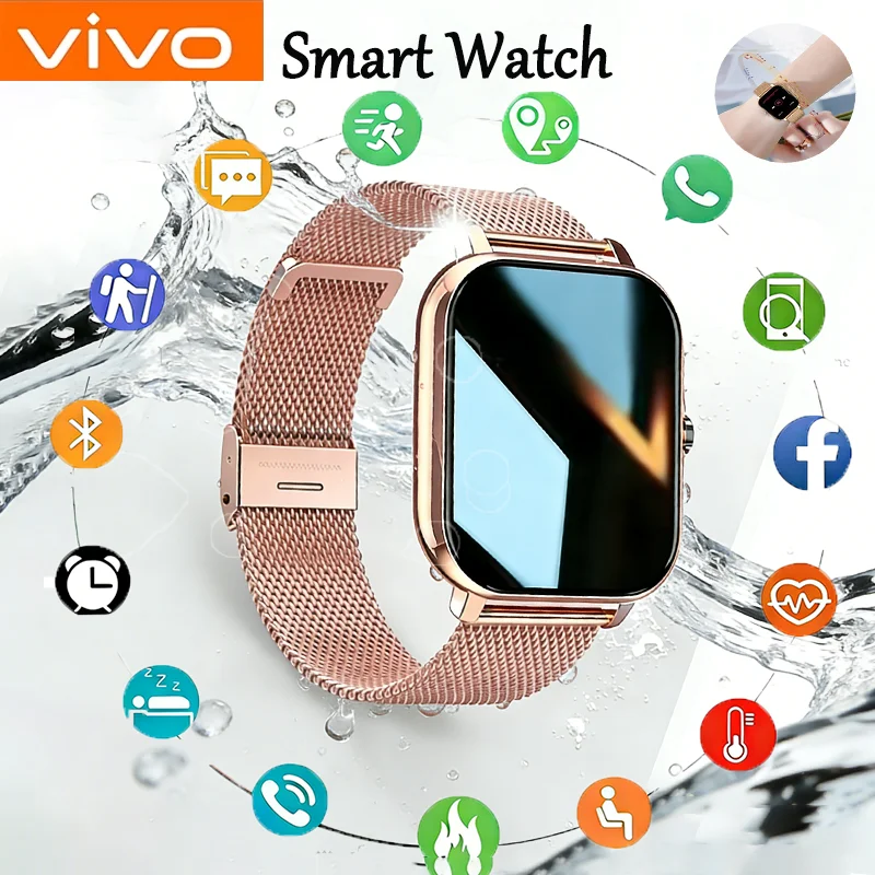 

ViVO 2026 New Smart Watch for Men Women Gift Sports Fitness Full Touch Screen Watch Bluetooth Call Digital Smartwatch