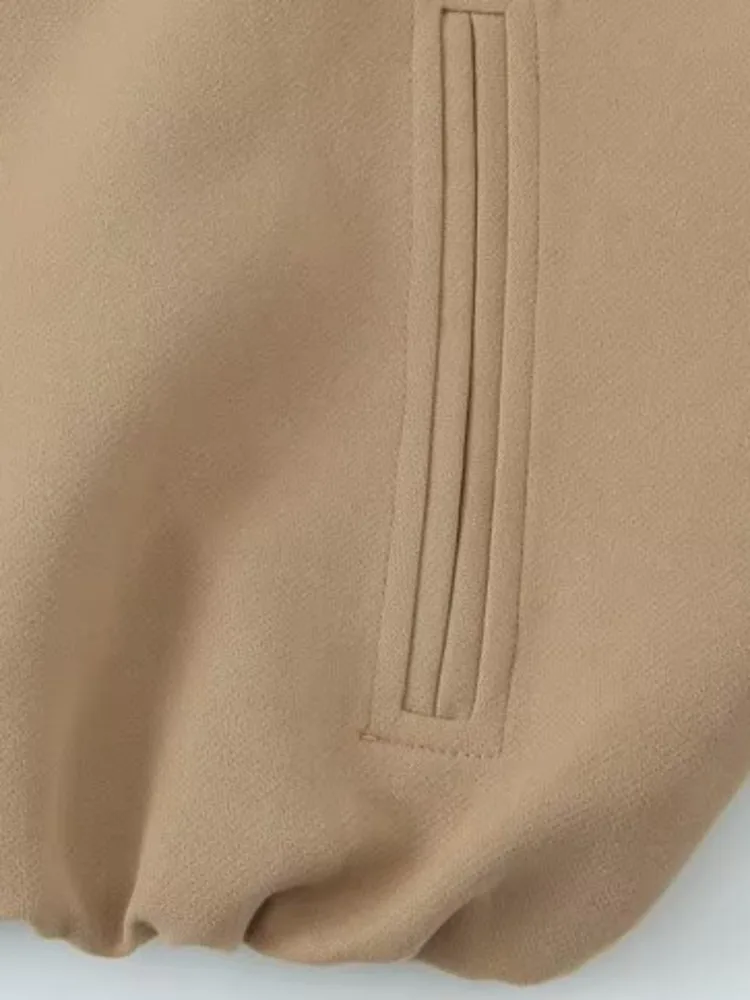 ZMEENNA Eleganter Kurzmantel für Damen, neue Herbst-Stile, Jacke, Langarm, Oberbekleidung mit Taschen, stilvoll, lässig, ZM3912