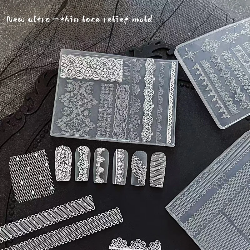 A Classic Versatile Lace Rose Butterfly Three-Dimensional Nail Ornament Art Creative Nail Silicone Mold