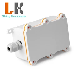 120x70x48mm White IP68 Flame Retardant Dustproof Plastic Enclosure With Ear Outdoor Electronic Waterproof Cable Junction Box