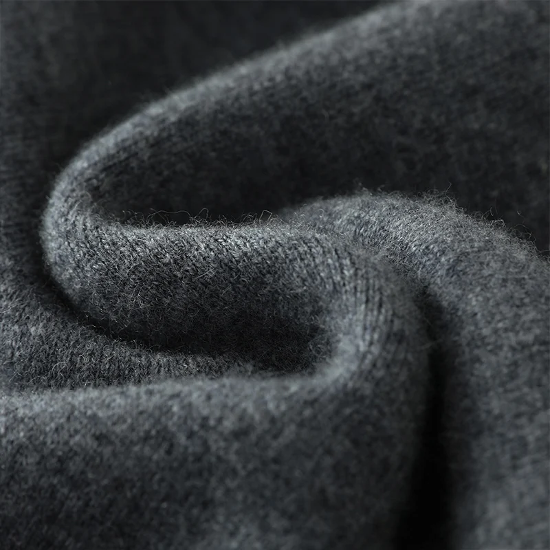 High Quality 100% Cashmere Men Cardigan Sweater Autumn Winter Thick Qingguo Turn Down Collar Smart Casual Sweater Knitwear Coat