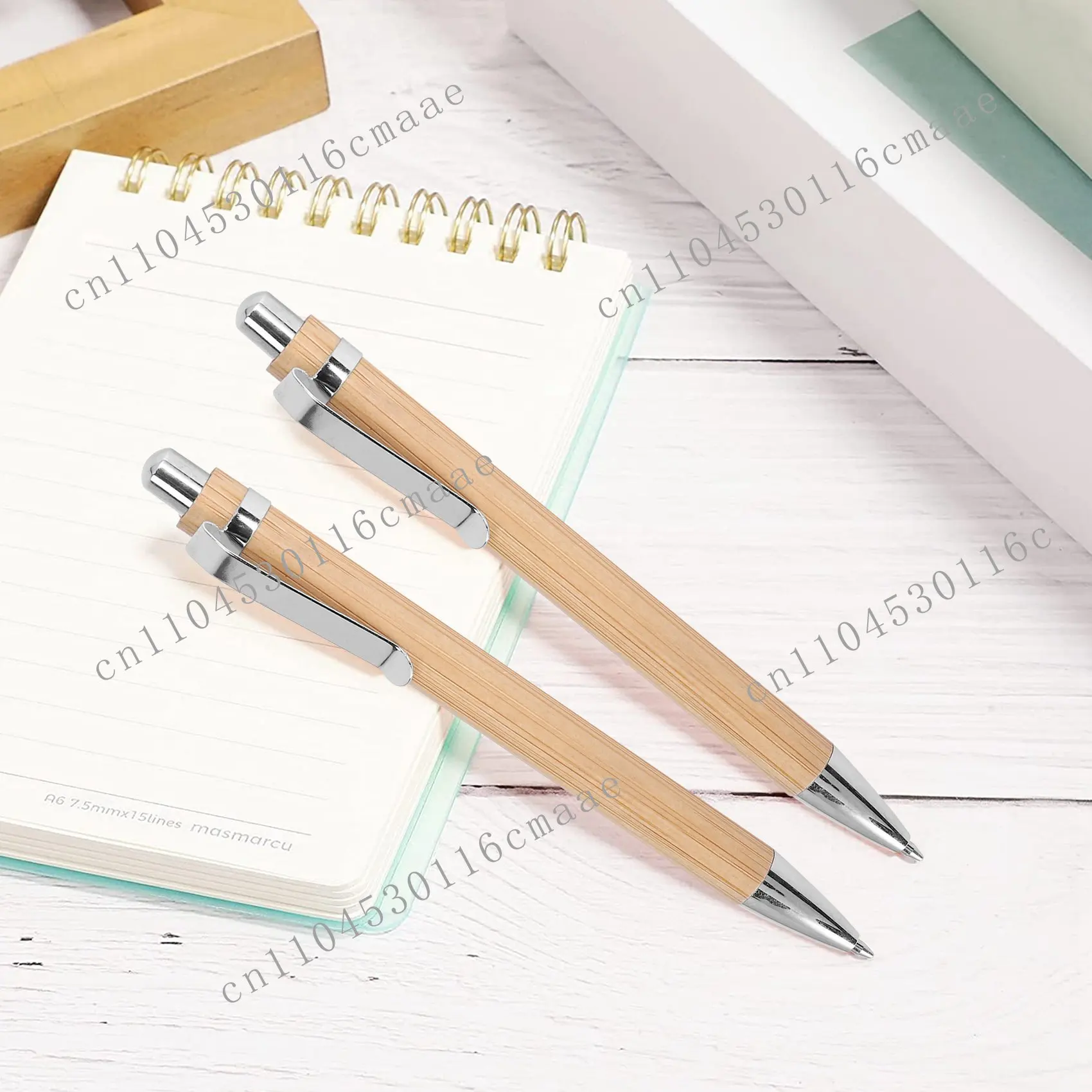 

New 100 Bamboo Ballpoint Pens/batch, Handwriting Pens, Contact Pens, Office Pens, and Writing Supplies Gifts - Blue Ink