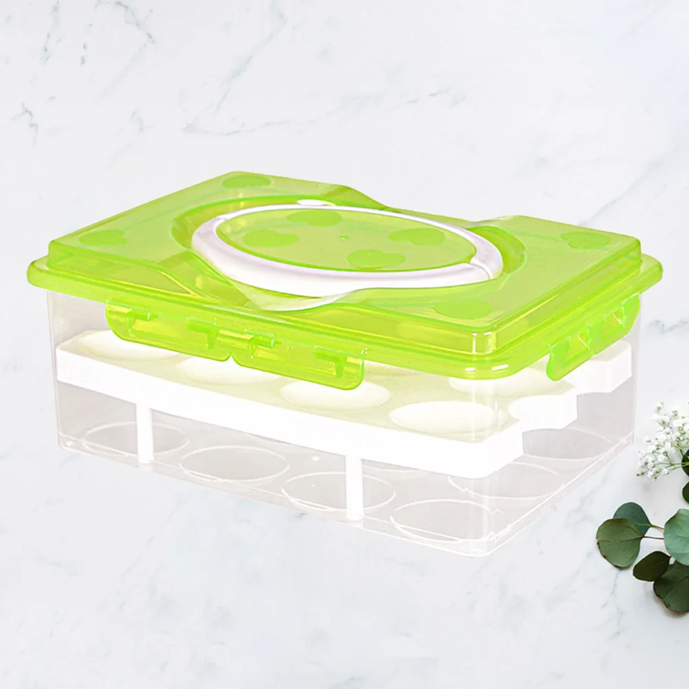 

24 Grids Fresh-Keeping Storage Box Pp Double-Layer Egg Organizer For Refrigerator Safe Durable Fresh Box Egg Storage Container