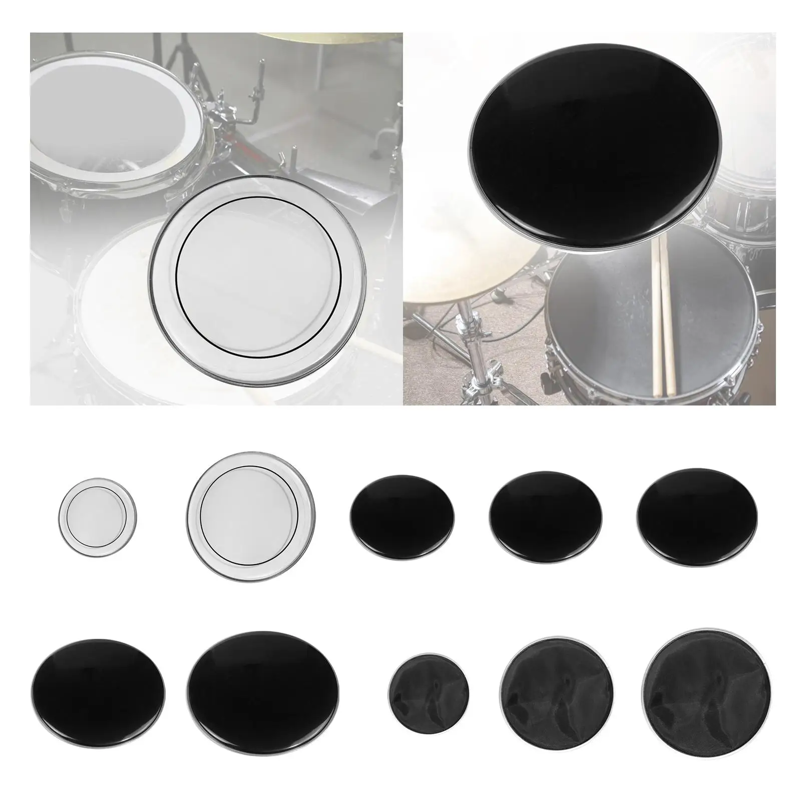 

Кожаная головка бас-барабана из ПЭТ, шумопоглощающая накладка для барабана, бесшумный глушитель, тренировочный демпфер барабана для барабанов