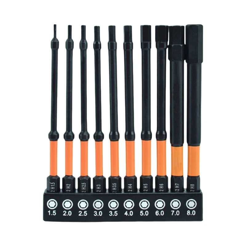 

10Pcs Head Screwdriver Bit Set 1/4inch Shank Impacts Driver Drill Bit