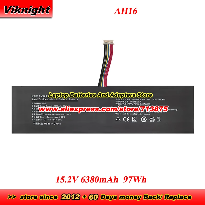 Upgrade High Capacity AH16 Battery 15.2V 6380mAh 97Wh for Ranger R3 laptop