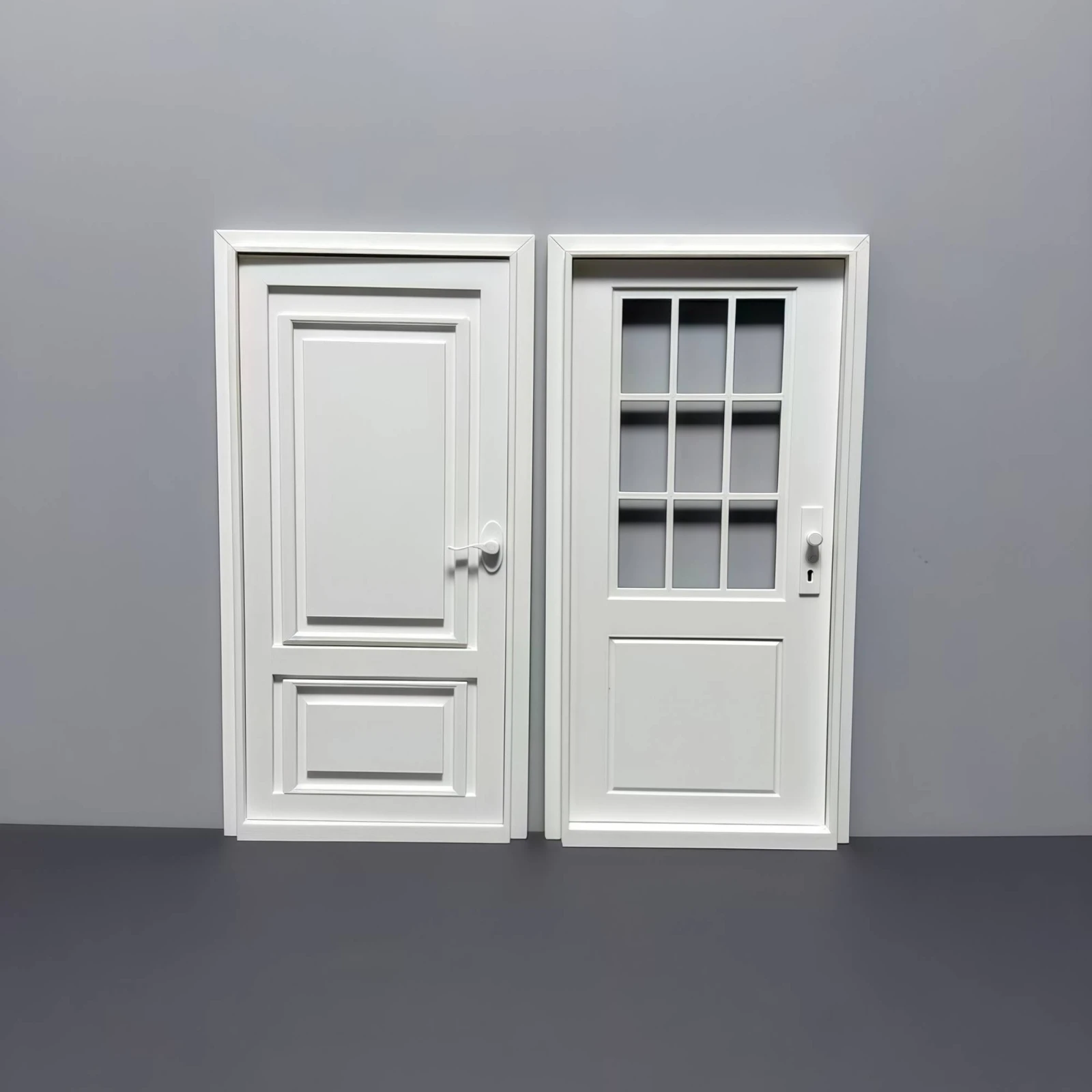 

Plastic Dollhouse Door Framed Panel Openable Dollhouse Door