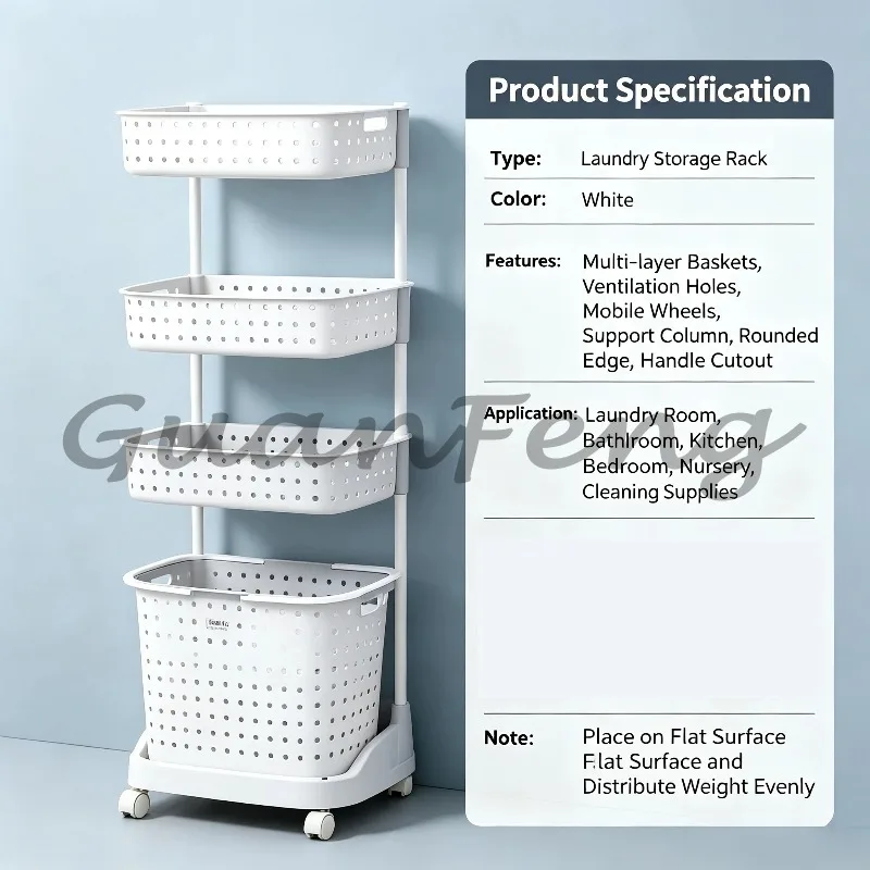 Household dirty clothes storage basket, multi-functional laundry bucket storage rack