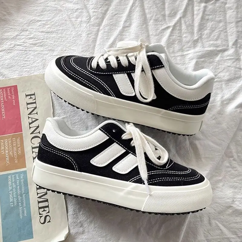 Women Board Shoes Casual Canvas Shoes High-end Genuine Balance Fashion Luxury Designer Flats Shoes