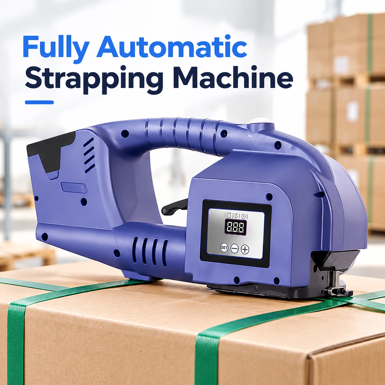 ZM-Q2 PET/PP Electric Strapping Machine Fully Automatic Packaging Machine Hot Melt Handheld Strapping Tool 4200N Rechargeable