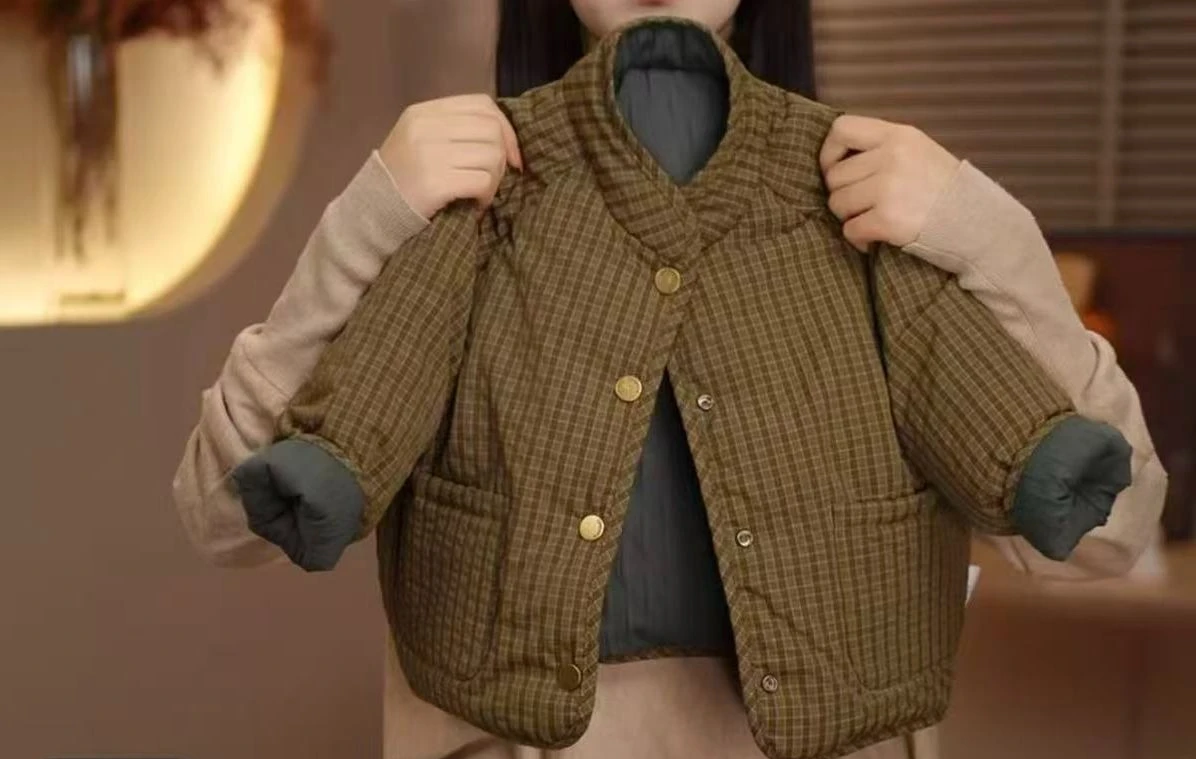 Kids Reversible Quilted Jacket 2026 Winter New Casual Korean Boys Girls Stylish Thick Warm Cotton Coat