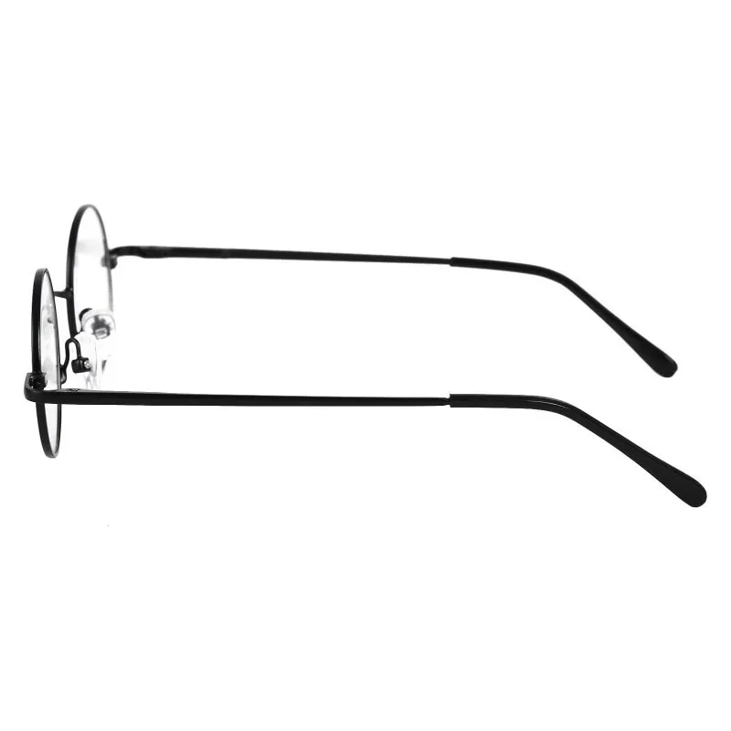 Small Round Retro Non-Prescription Metal Eyeglasses Frame with Spring Hinge, Optical Vintage Circle Glasses 38mm