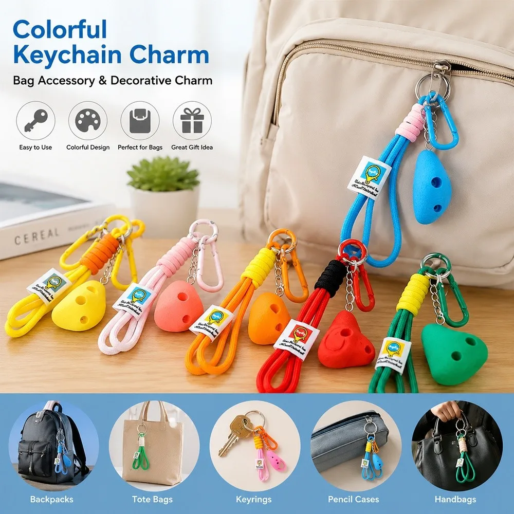 3D Printed Climbing Keychain Wristband Design Handmade Rock Climbing Pendant Creative Shape Climbing Accessories