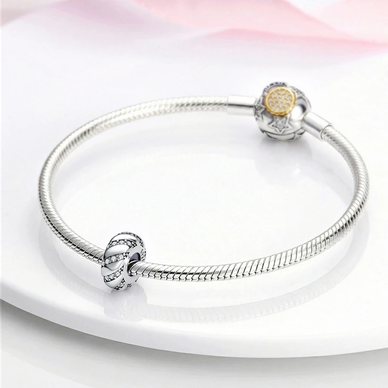 New In 925 Sterling Silver Spacer Beads Leopard Print Palm Charms Fit Original Bracelet Women Jewelry Gift DIY
