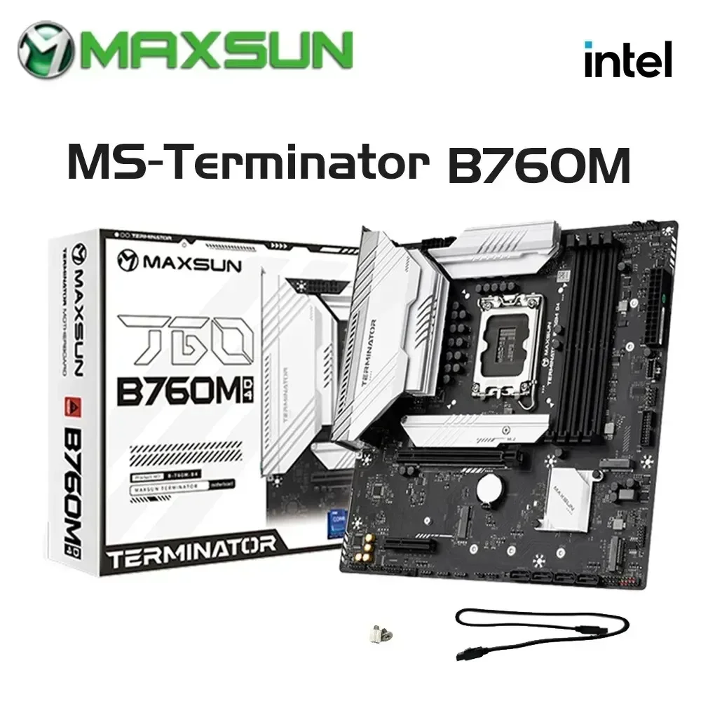 MAXSUN B760M Motherboard LGA1700 DDR4 128GB Supports Intel 14th 13th 12th CPU (12400F/13400F/13600) Desktop Computer Components