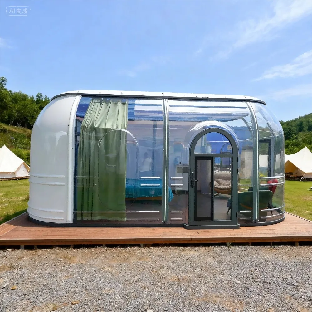 

Полный дом на открытом воздухе Новая звездная комната Водонепроницаемый сборный пузырь Ресторан Купольный дом