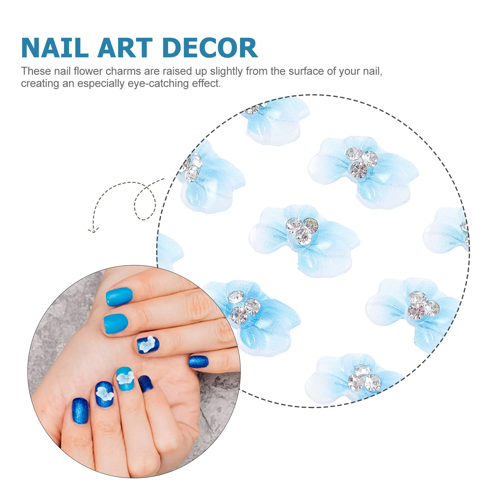 

10pcs Nail Charms Pearl Jewelry Resin Flower Rhinestones Nail Art Decorative Charms For Guitar Crafts
