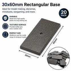 30x60mm Rectangular Bases for Warhammer - Enhance Your Wargame Experience!