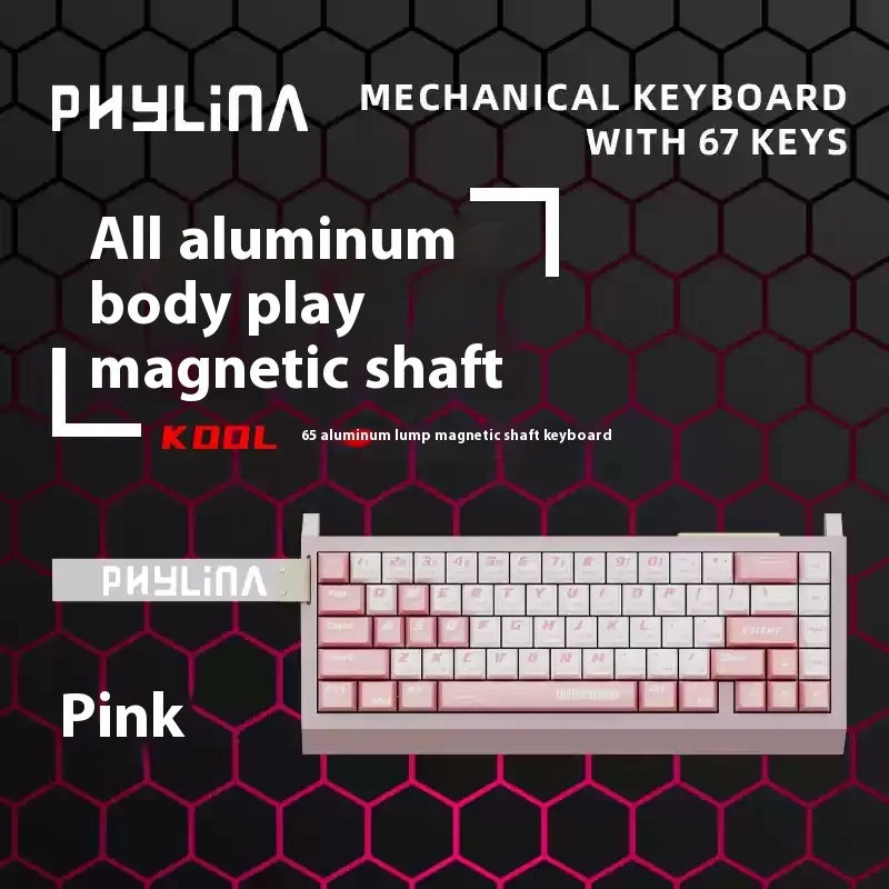 

PHYLINA KOOL65 Magnetic Switch Gaming Keyboard RT 0.01mm 8K Polling Rate Customized CNC Aluminum Shell Wired Keyboard Stablize