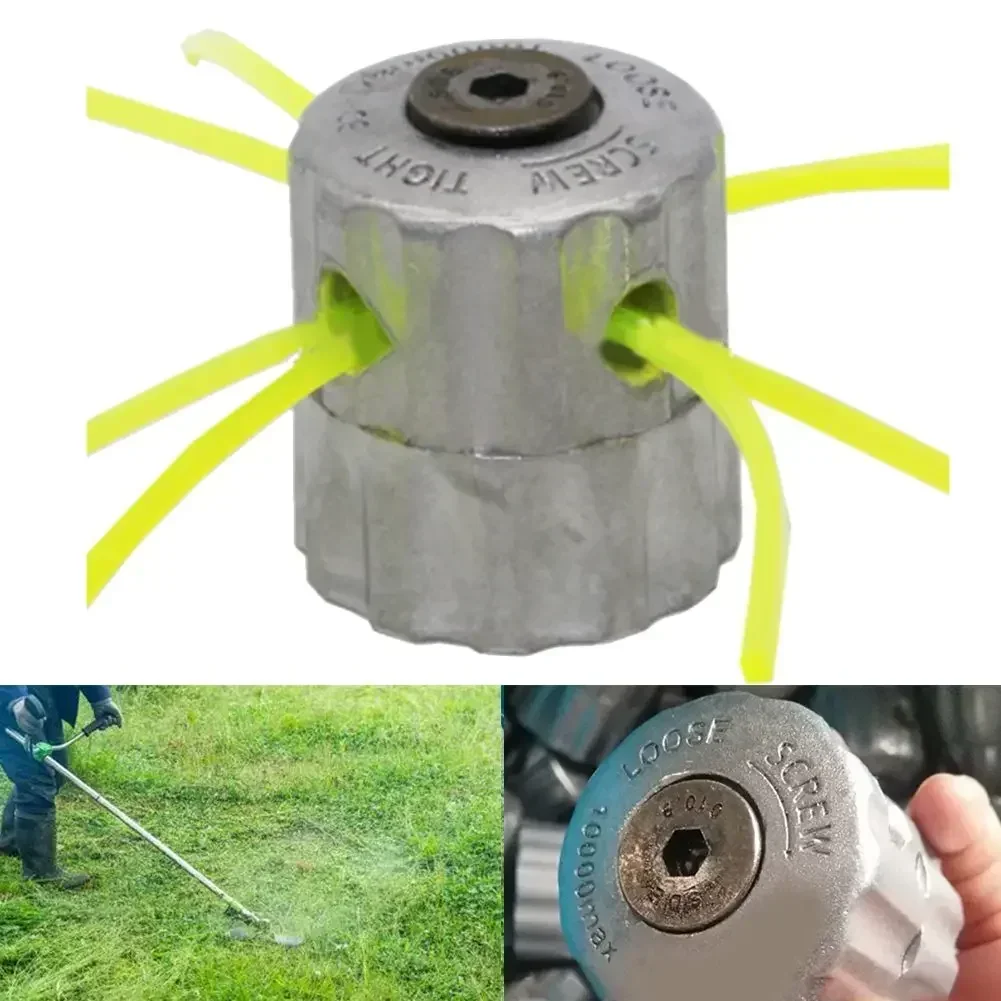 Aluminum Trimmer Head With String Set Garden Grass Brush Cutter Accessories Strimmer Head For Lawn Mower Trimmer Head