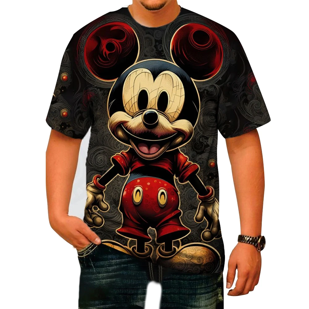 

Disney Mickey Mouse 3D Print T-shirts Men Clothing Summer Fashion Casual Short Sleeve Cool T Shirt Harajuku Streetwear Tops Tee