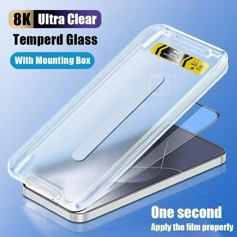 

One-click Installation Tempered Glass For Xiaomi 14 13 12 11 Lite 5G NE 13T 12T 11T Pro With Alignment Mounting Kit Glass Film